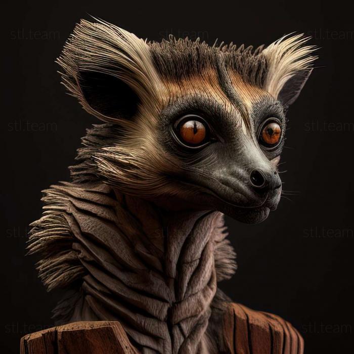 3D model Eulemur cinereiceps (STL)